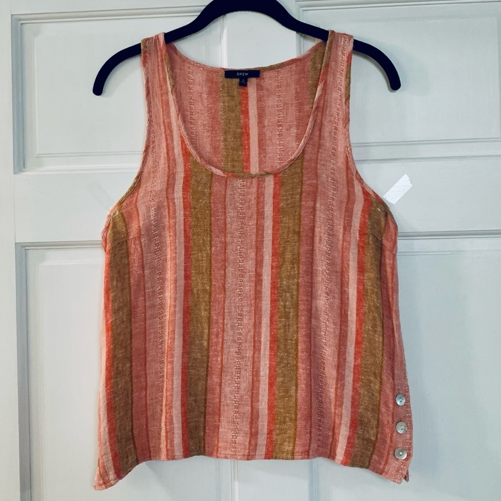 Anthropologie DREW Linen-Blend Tank